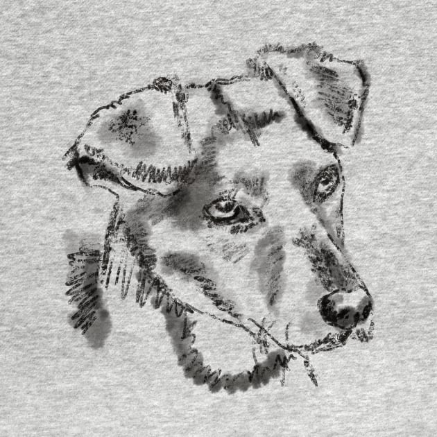 Jack Russell Terrier T-Shirt Dog Lovers Art Sketch Graphic Tee Shirt by joannejgg